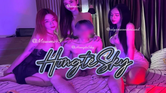 คลิปหลุด Hongteskykub Onlyfans จัดปาตี้สวิงกิ้ง 3-1 น้องฮ่องเต้โดนสาวๆรุมโม๊คควยเสียวๆ แล้วผลัดกันขึ้นขย่มโยกเอวบดควยกันให้แบบไม่ยั้ง