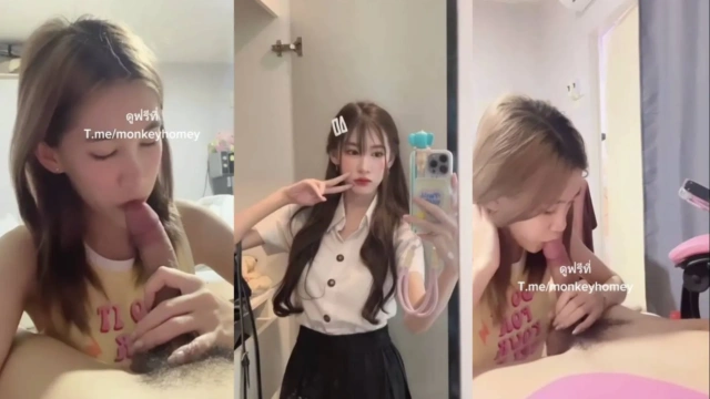 คลิปหลุดนักศึกษา สาวไทยนมใหญ่หน้าสวย มานั่งโม๊กควยให้ผัวอย่างแจ่ม น้องน่าเย็ดมากๆ xxx ลีลาการอมควยอย่างเสียว ก่อนโดนจับแก้ผ้าเย็ด